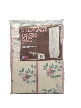 Vintage Prestige Abundance Storage Dress Bag Quilted Floral Garment Bag NOS
